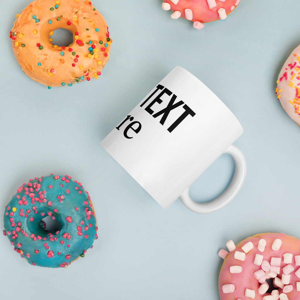 This customizable ceramic mug comes in clean white with a comfortable handle. Your logo can be printed right in the center of the cup, and three sizes (11oz, 15oz, 20oz) are available for you to pick from. Crafted from smooth ceramic, it offers a silky touch when you hold it.