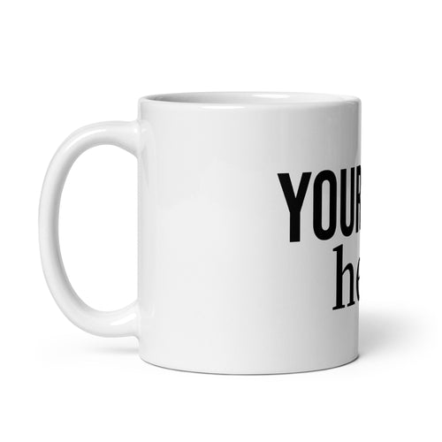 This customizable ceramic mug comes in clean white with a comfortable handle. Your logo can be printed right in the center of the cup, and three sizes (11oz, 15oz, 20oz) are available for you to pick from. Crafted from smooth ceramic, it offers a silky touch when you hold it.