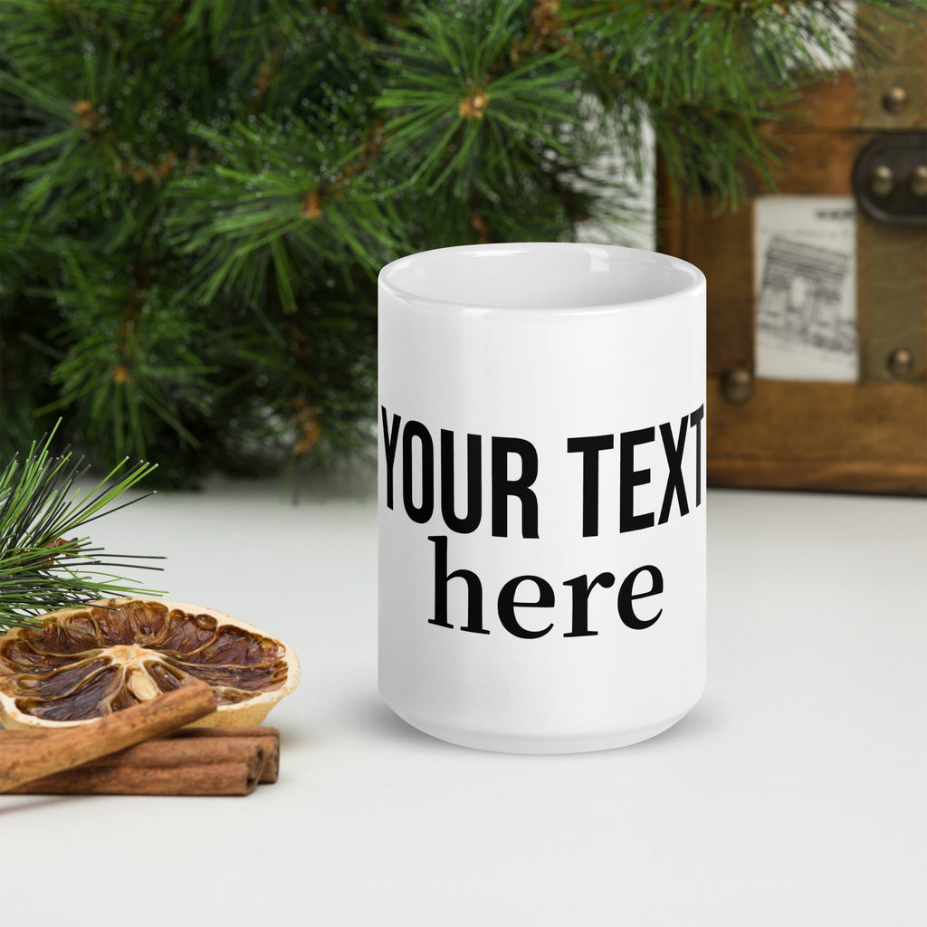 This customizable ceramic mug comes in clean white with a comfortable handle. Your logo can be printed right in the center of the cup, and three sizes (11oz, 15oz, 20oz) are available for you to pick from. Crafted from smooth ceramic, it offers a silky touch when you hold it.