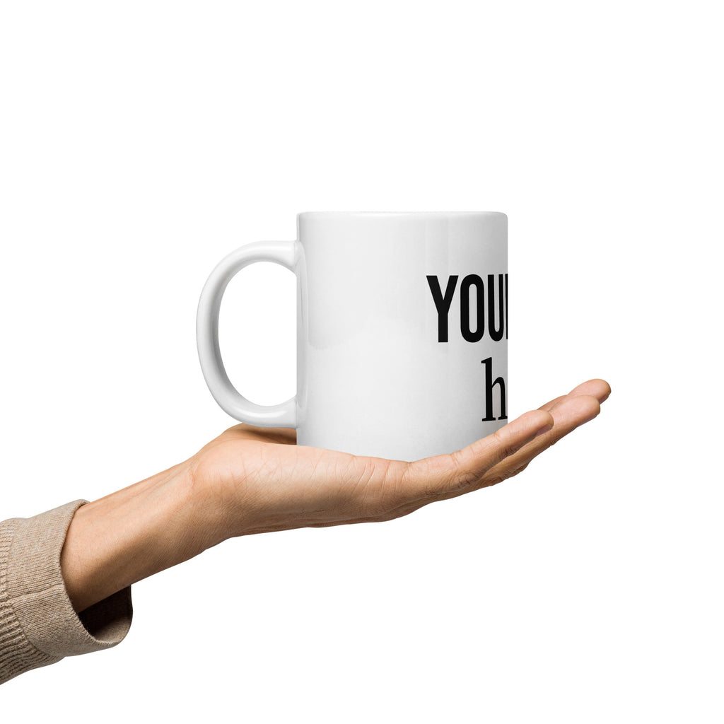 This customizable ceramic mug comes in clean white with a comfortable handle. Your logo can be printed right in the center of the cup, and three sizes (11oz, 15oz, 20oz) are available for you to pick from. Crafted from smooth ceramic, it offers a silky touch when you hold it.