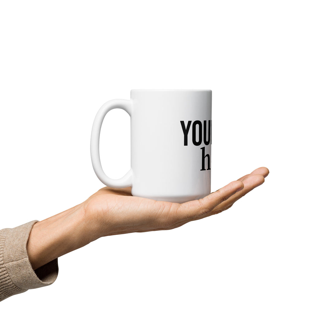 This customizable ceramic mug comes in clean white with a comfortable handle. Your logo can be printed right in the center of the cup, and three sizes (11oz, 15oz, 20oz) are available for you to pick from. Crafted from smooth ceramic, it offers a silky touch when you hold it.