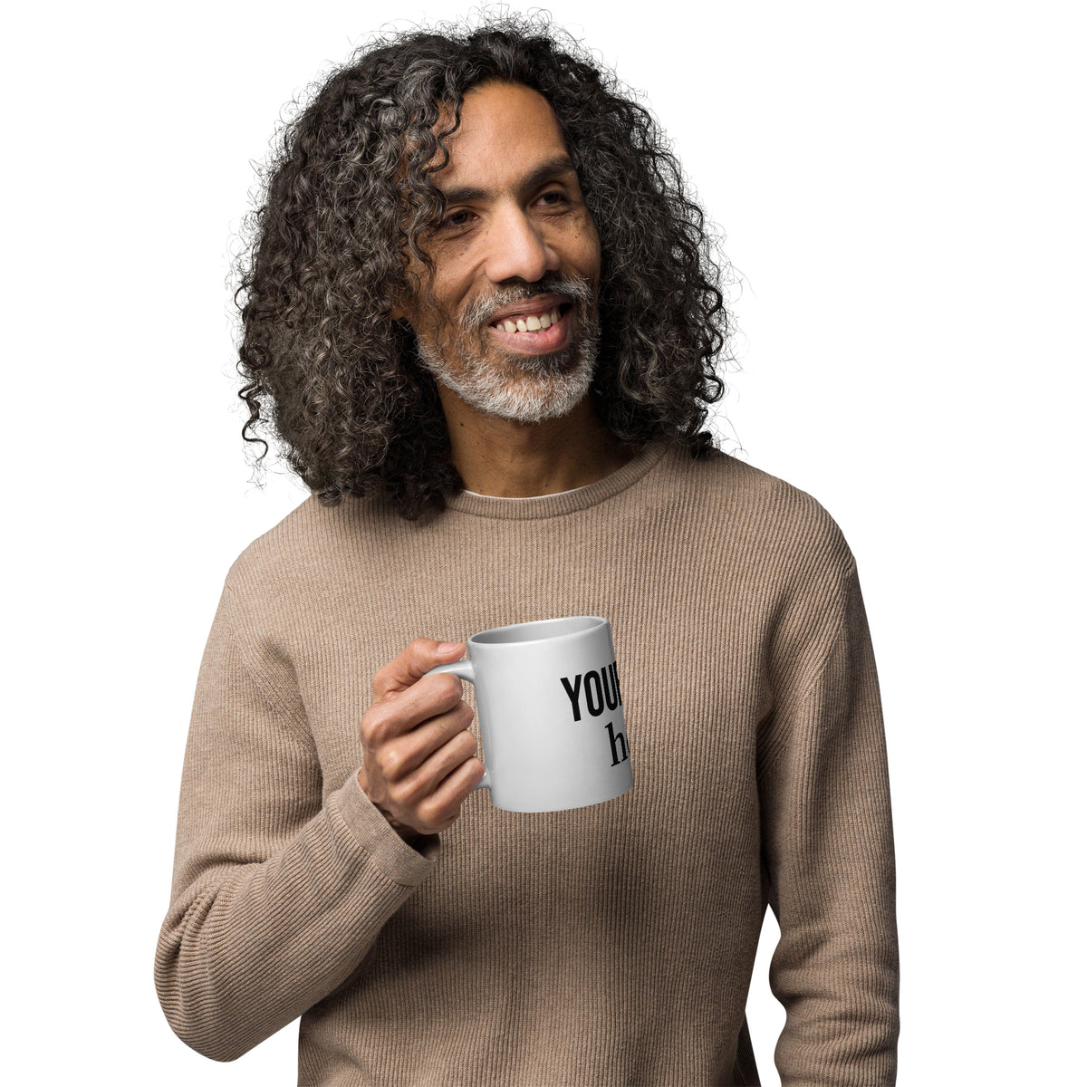 This customizable ceramic mug comes in clean white with a comfortable handle. Your logo can be printed right in the center of the cup, and three sizes (11oz, 15oz, 20oz) are available for you to pick from. Crafted from smooth ceramic, it offers a silky touch when you hold it.