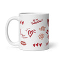 This sweet white ceramic mug is decorated with cute hand-drawn red Valentine-themed doodles, including hearts, lip prints and little flowers. It is printed with the phrase "Be my Valentine", perfect as a lovely gift for your sweetheart on Valentine’s Day. Sip your hot drinks and share your love with this charming cup!